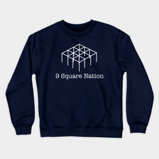 9 Square Nation White Print Crewneck Sweatshirt